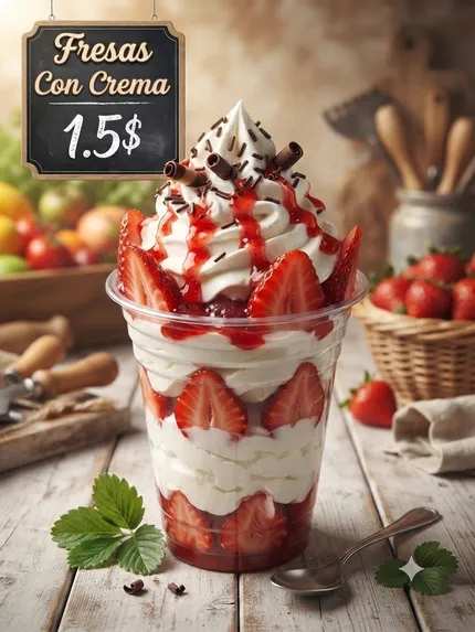 Fresas con crema