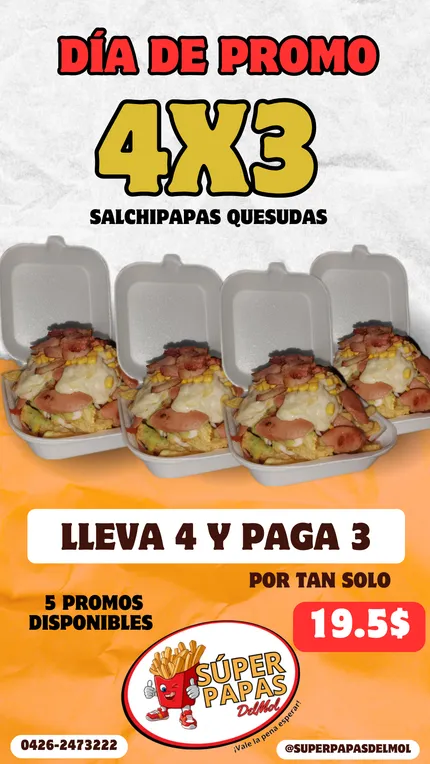Promo 4x3 Salchipapas